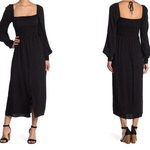 Afrm Miro Black Long Sleeve Dress